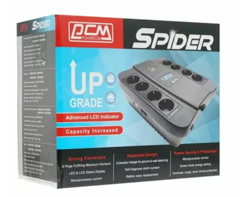 ИБП POWERCOM Spider SPD-750U LCD 450Вт 750ВА черный