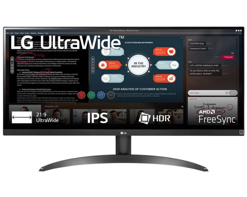 Монитор 29" LG UltraWide 29WP500-B черный IPS LED 21:9 (Ultrawide) HDMI матовая 250cd 178гр/178гр 2560x1080 FHD 5.2кг