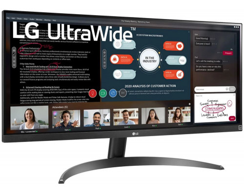 Монитор 29" LG UltraWide 29WP500-B черный IPS LED 21:9 (Ultrawide) HDMI матовая 250cd 178гр/178гр 2560x1080 FHD 5.2кг