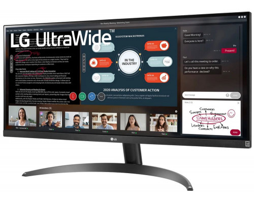 Монитор 29" LG UltraWide 29WP500-B черный IPS LED 21:9 (Ultrawide) HDMI матовая 250cd 178гр/178гр 2560x1080 FHD 5.2кг