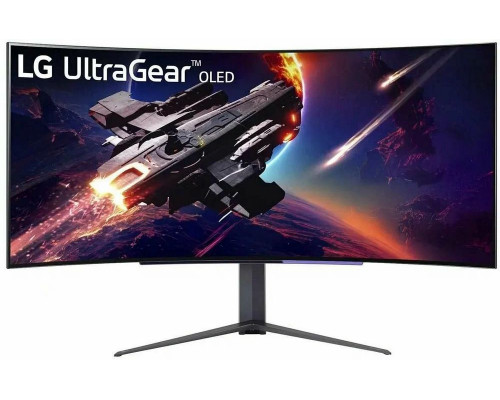 Монитор LG 44.5" (113.03см) UltraGear 45GR95QE-B черный OLED LED 21:9 HDMI матовая HAS Piv 1500000:1 1000cd 178гр/178гр 3440x1440 240Hz G-Sync FreeSync Premium DP SPDIF WQ USB 10.9кг Монитор LG 44.5" (113.03см) UltraGear 45GR95QE-B черный OLED LED 21:9 HDMI матовая HAS Piv 1500000:1 1000cd 178гр/178гр 3440x1440 240Hz G-Sync FreeSync Premium DP SPDIF WQ USB 10.9кг