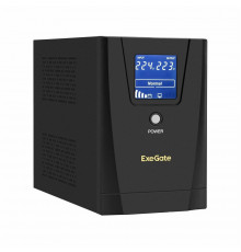 ИБП ExeGate SpecialPro Smart LLB-1200.LCD.AVR.2SH.3C13.USB <1200VA/750W, LCD, AVR, 2*Schuko+3*C13, USB, съемн.кабель, металлический корпус, Black>