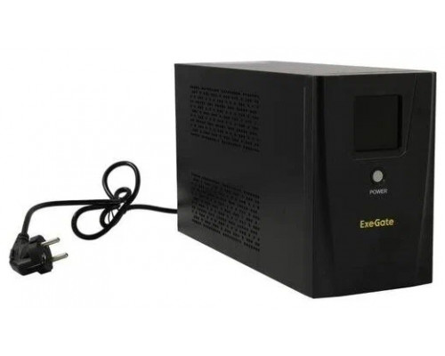 ИБП ExeGate SpecialPro Smart LLB-1200.LCD.AVR.2SH.3C13.USB <1200VA/750W, LCD, AVR, 2*Schuko+3*C13, USB, съемн.кабель, металлический корпус, Black>