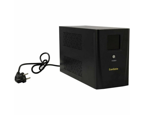 ИБП ExeGate SpecialPro Smart LLB-1200.LCD.AVR.2SH.3C13.USB <1200VA/750W, LCD, AVR, 2*Schuko+3*C13, USB, съемн.кабель, металлический корпус, Black>