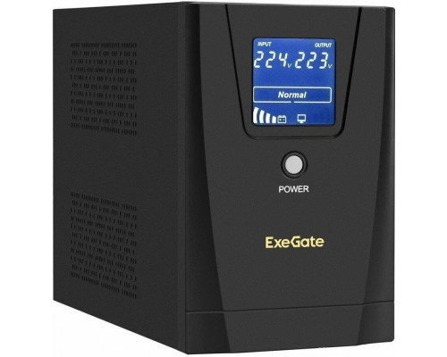 ИБП ExeGate SpecialPro Smart LLB-1500.LCD.AVR.C13.RJ <1500VA/950W, LCD, AVR, 6*IEC-C13, RJ45/11, Black>