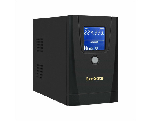 ИБП ExeGate SpecialPro Smart LLB-900.LCD.AVR.1SH.2C13.RJ.USB <900VA/500W, LCD, AVR, 1*Schuko+2*C13, RJ45/11,USB, металлический корпус, Black>