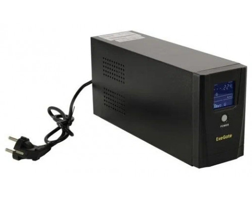 ИБП ExeGate SpecialPro Smart LLB-900.LCD.AVR.1SH.2C13.RJ.USB <900VA/500W, LCD, AVR, 1*Schuko+2*C13, RJ45/11,USB, металлический корпус, Black>