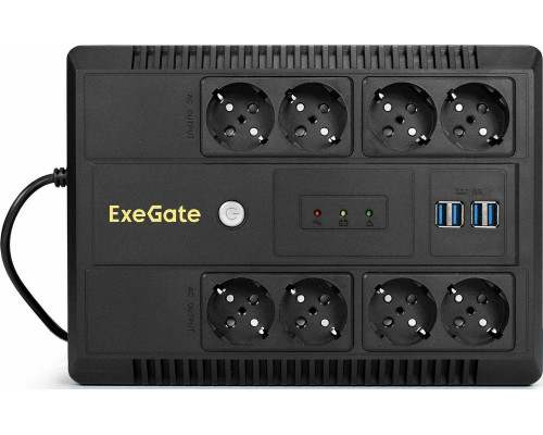 ИБП ExeGate NEO NNB-650.LED.AVR.8SH.CH <650VA/390W, LED, AVR, 8*Schuko, 4*USB-порта для зарядки, Black> ИБП ExeGate NEO NNB-650.LED.AVR.8SH.CH <650VA/390W, LED, AVR, 8*Schuko, 4*USB-порта для зарядки, Black>