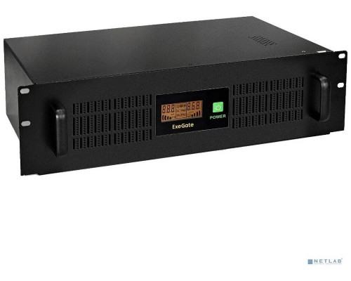 ИБП ExeGate ServerRM UNL-1000.LCD.AVR.2SH.3C13.USB.2U <1000VA/650W, Color LCD, AVR, 2*Schuko+3*C13, USB, 2U, установка в стойку, Black>