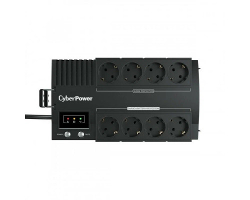 ИБП CyberPower BS850E NEW линейно-интерактивный 850ВА/480Вт, 4+4 евророзетки, USB UPS Line-Interactive CyberPower BS850E NEW 850VA/480W USB (4+4 EURO)