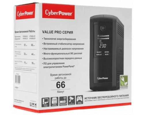 ИБП CyberPower VP700ELCD Line-Interactive 700VA/390W USB/RS-232/RJ11/45  (4 EURO)