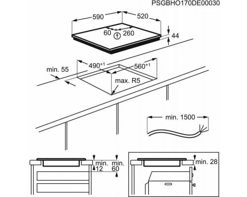 Варочная поверхность Electrolux EIV644 черный