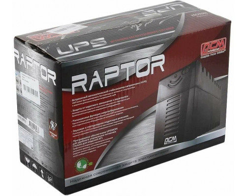 ИБП POWERCOM Raptor RPT-600A EURO 360Вт 600ВА черный