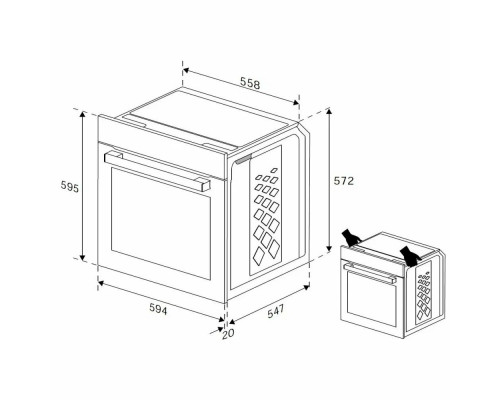 Духовой шкаф Indesit IFE 3644 J BL черный