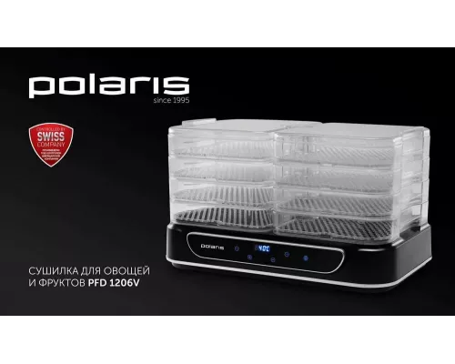 Сушилка для овощей и фруктов Polaris PFD 1206V черный