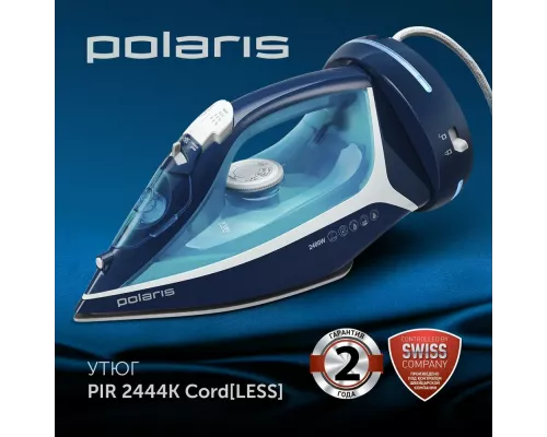 Утюг Polaris PIR 2444K Cord[LESS] синий/белый