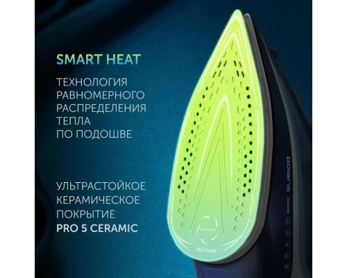 Утюг Polaris PIR 2444K Cord[LESS] синий/белый