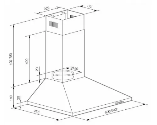Вытяжка GRAUDE DHP 50.0 E