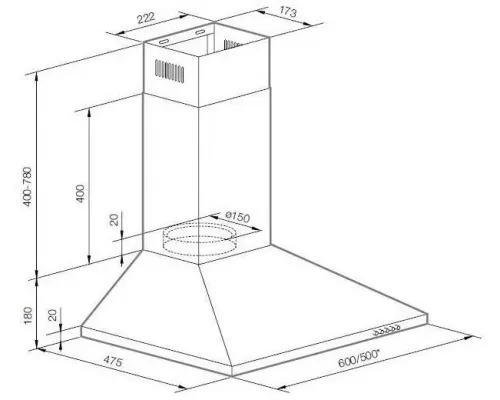 Вытяжка GRAUDE DHP 60.0 S