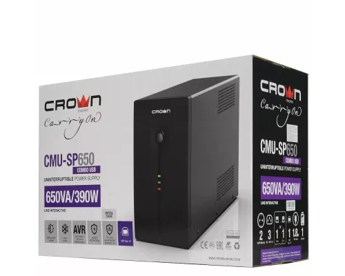 ИБП CROWN CMU-SP650COMBO