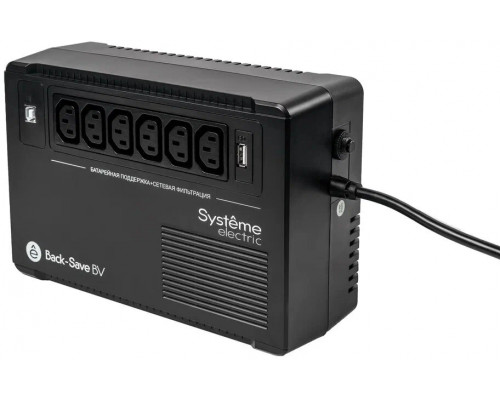 ИБП Systeme Electriс Back-Save, 600VA/360W, 230V, Line-Interactive, AVR, 6xC13 Outlets, USB charge(type A), USB