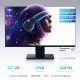 Монитор 27"; KTC M27T20 Black (HVA, 2560x1440, HDMI+HDMI+DP+Type C 90W, USB 3.0 (1 in/2 out), 1 ms, 178°/178°, 350 cd/m, 4000:1, 165Hz, FreeSync/G-Sync, Pivot, HDR1000, MM)