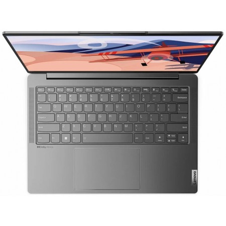 Ноутбук Lenovo Yoga Slim 6 14APU8 14"(2240x1400 IPS)/AMD Ryzen 7 7840U(3.3Ghz)/16384Mb/1024SSDGb/noDVD/Int:AMD Radeon 780M/Cam/BT/WiFi/65WHr/war 1y/1.35kg/storm grey/Win11Home + 65W, RU kbd