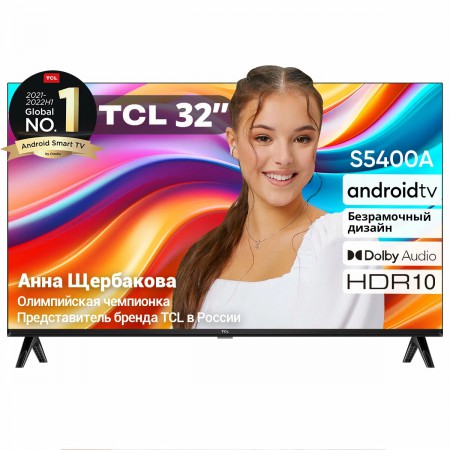 Телевизор TCL 32S5400AF 1920x1080 Bluetooth Wi-Fi Direct Google TV черный