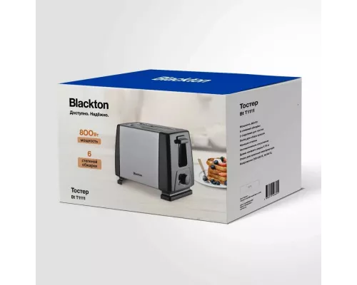 Тостер Blackton Bt Т1111 Black-Silver
