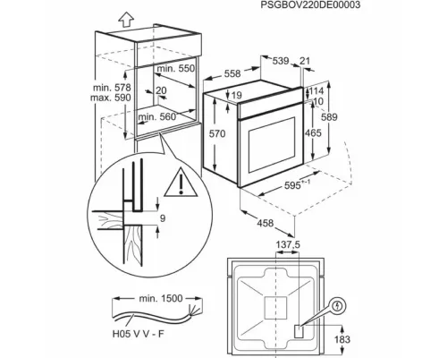 Духовой шкаф Electrolux EOF3H50BK черный