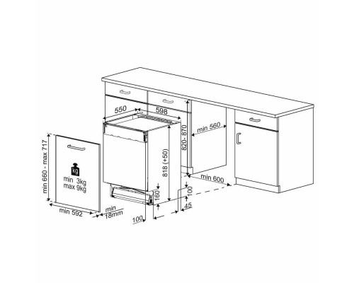 Встраиваемая посудомоечная машина Indesit DI 4C68 AE