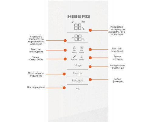 Холодильник HIBERG RFC-400DX NFGB inverter