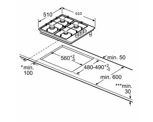 Варочная поверхность DARINA ER4 BGM 341 08 X нержавеющая сталь