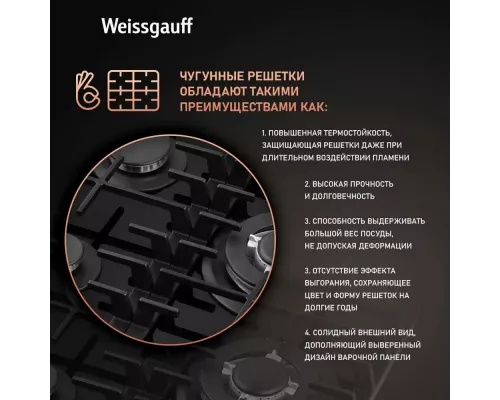 Варочная поверхность Weissgauff HGG 451 BFh