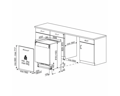 Встраиваемая посудомоечная машина Indesit DI 4C68 AE